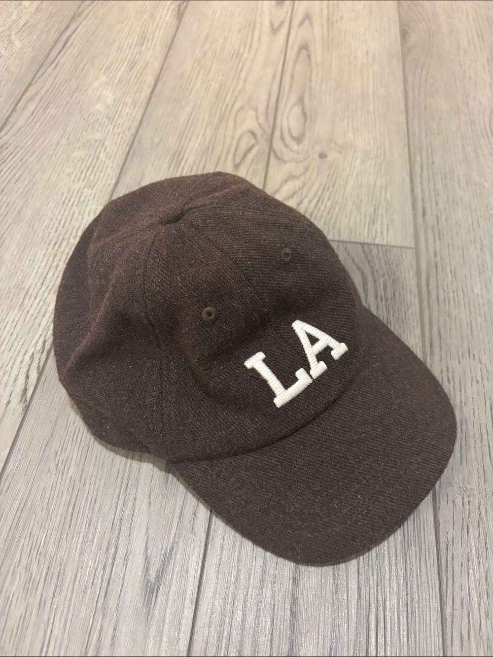 American Eagle Brown LA Embroidered Baseball Cap